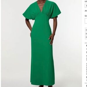 Karen Millen Soft Tailored Waterfall Sleeve Maxi Dress XS